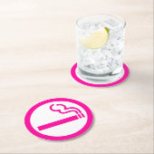 レディース喫煙領域喫煙女性日本の標識 ラウンドペーパーコースター (インサイチュ)