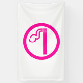 レディース喫煙領域喫煙女性日本の標識 横断幕 (縦)