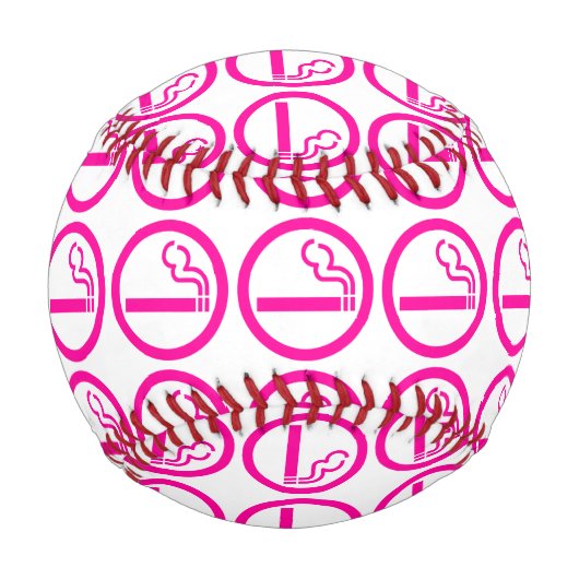 レディース喫煙領域喫煙女性日本の標識 野球ボール (正面)