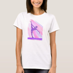 レディース女の子の体操のTシャツの有望な単語 Tシャツ