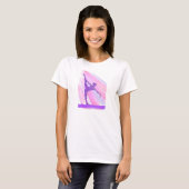 レディース女の子の体操のTシャツの有望な単語 Tシャツ (正面フル)