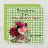 レディース招待状数々の – 目的/春ランチなど 招待状 (正面/裏面)