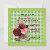 レディース招待状数々の – 目的/春ランチなど 招待状 (裏面)