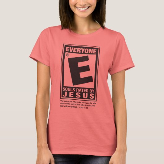レディース用の格付けEティー Tシャツ (正面)