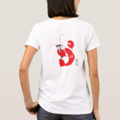 レディース白いPinchy T Tシャツ (裏面)