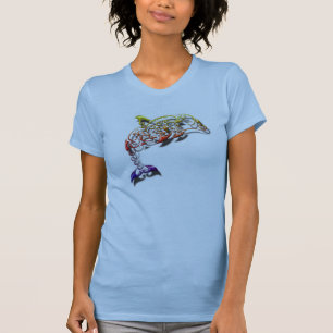 レディース種族のイルカのワイシャツ Tシャツ