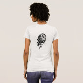 レディース種族のcuttlefishのデザインのワイシャツ tシャツ (裏面フル)