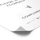 レディース結婚バスルームのバスケットサイン、バスルームのサイン ポスター (角)