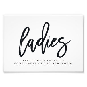 レディース結婚バスルームの看板サイズを選択 フォトプリント           