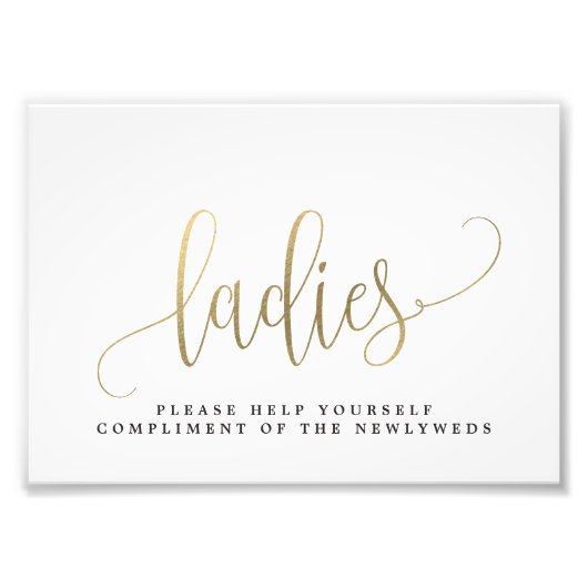 レディース結婚バスルームの看板サイズを選択 フォトプリント            (正面)