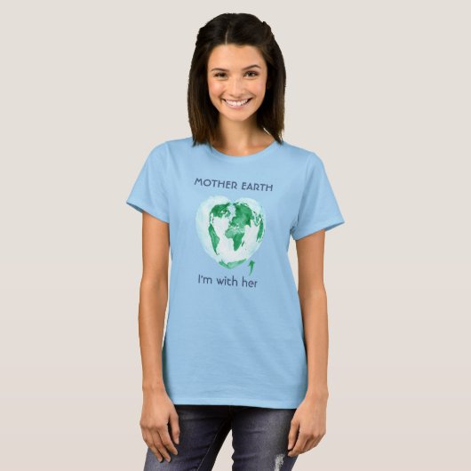 レディース絞り染め科学の3月の大地のTシャツ Tシャツ (正面フル)