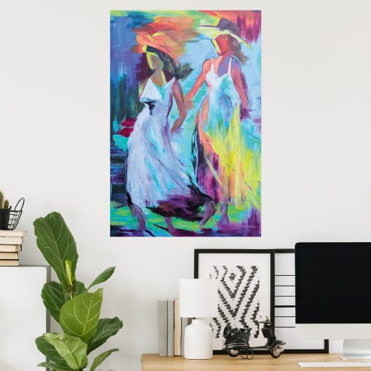 レディース絵を描ズ ポスター (ホームオフィス)