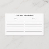 レディース美容師アポイントメントカード 名刺 (裏面)