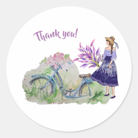 レディース自転車春場 ラウンドシール (正面)