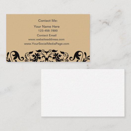 レディース連絡カードをテーマにしたフローラ 名刺 (正面/裏面)