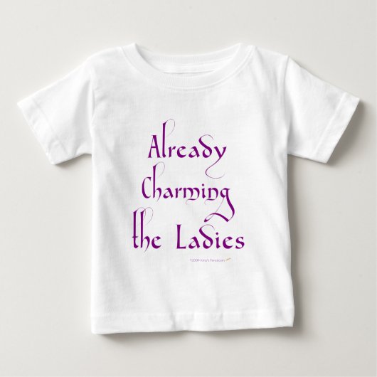 レディース魅力的乳児シャツ ベビーTシャツ (正面)