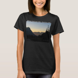 レディース3/4袖ダークグレイシャー・ナショナル・パーク Tシャツ