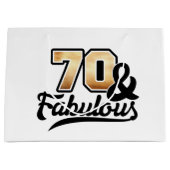 レディース70th誕生日パーティー ラージペーパーバッグ (正面)