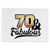 レディース70th誕生日パーティー ラージペーパーバッグ (裏面)