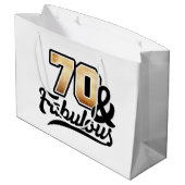 レディース70th誕生日パーティー ラージペーパーバッグ (裏面アングル)