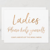 レディース お好きにどうぞ ウェディングサイン 招待状 (正面/裏面)