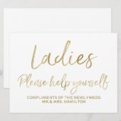 レディース お好きにどうぞ ウェディングサイン 招待状 (正面/裏面)