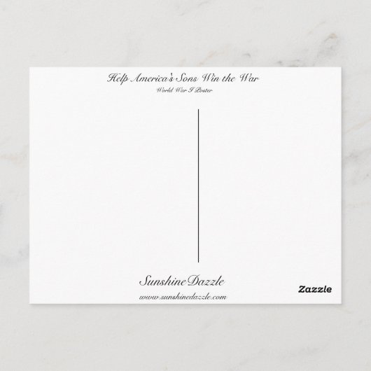 レディース!アメリカ救済の息子 ポストカード (裏面)