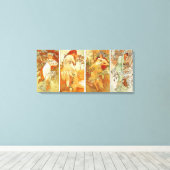 レディース・イン・フォー・シーズンヴィンテージ絵を描ズ キャンバスプリント (インサイチュ (ウッドフロア))