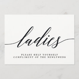 レディース ウェディング トイレ サイン - モダン スクリプト 案内状