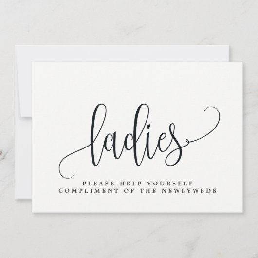 レディース ウェディング トイレ サイン - Lovely カリグラフィー (正面)