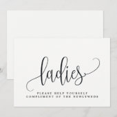 レディース ウェディング トイレ サイン - Lovely カリグラフィー (正面/裏面)