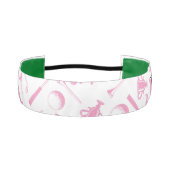 レディース ゴルフ ピンク ホワイト モノグラムイニシャル スポーツ アスレチックヘッドバンド (正面)