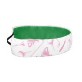 レディース ゴルフ ピンク ホワイト モノグラムイニシャル スポーツ アスレチックヘッドバンド (左)