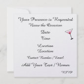 レディース・ナイト・アウト - SRF 招待状 (裏面)