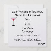 レディース・ナイト・アウト - SRF 招待状 (裏面)