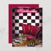 レディース ナイト クラブ タイガー イベント パーティー 招待状 (正面/裏面)