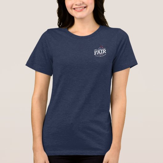 レディース ネイビー ブレンド Tシャツ 250 (正面)