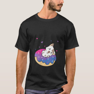 レディース バイ プライド 猫 動物 バイセクシャル ドーナツ バイ LGBT Tシャツ