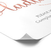 "レディース"バラ金ゴールドバスルーム結婚バスケットのサイン ポスター (角)