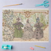 レディース，ファッションと花の切り離しティッシュペーパー 薄葉紙 (クラフト)