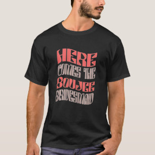 レディース ブライズメイド ボウジー レトロ おそろい バチェロレッテパーティー Tシャツ