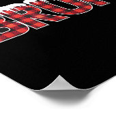 レディース・ブラッド・バッファローのクリスマスシャツ ポスター (角)