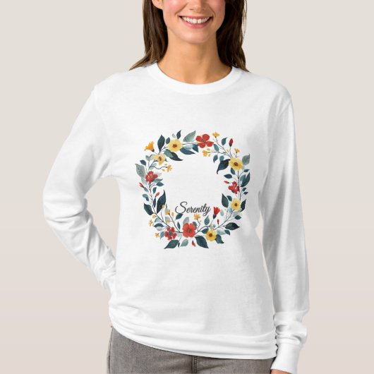 レディース ベーシック ロングスリーブTシャツ Tシャツ (正面)
