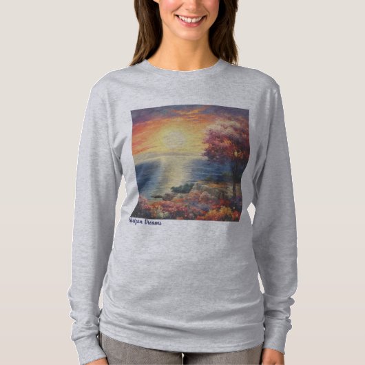 レディース ベーシック 長袖Tシャツ Tシャツ (正面)