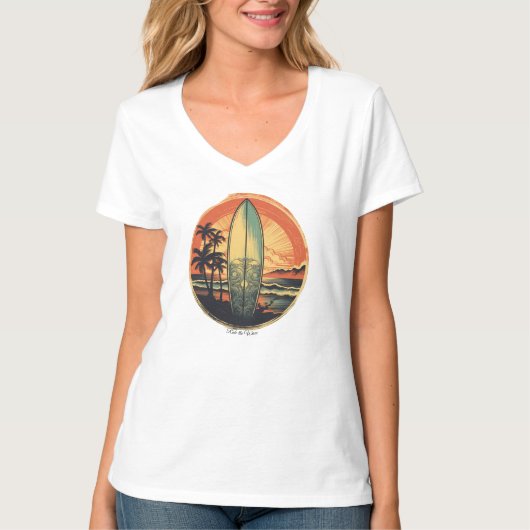 レディース ベーシック Vネック Tシャツ (正面)