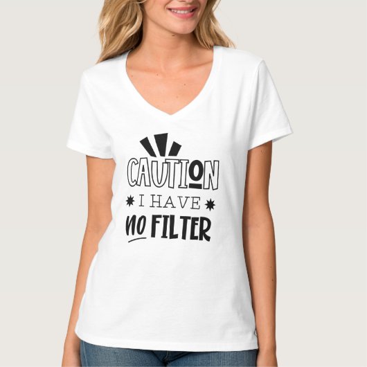 レディース ベーシック Vネック Tシャツ (正面)