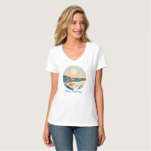 レディース ベーシック Vネック Tシャツ (正面フル)