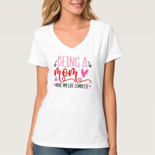レディース ベーシック Vネック Tシャツ (正面)