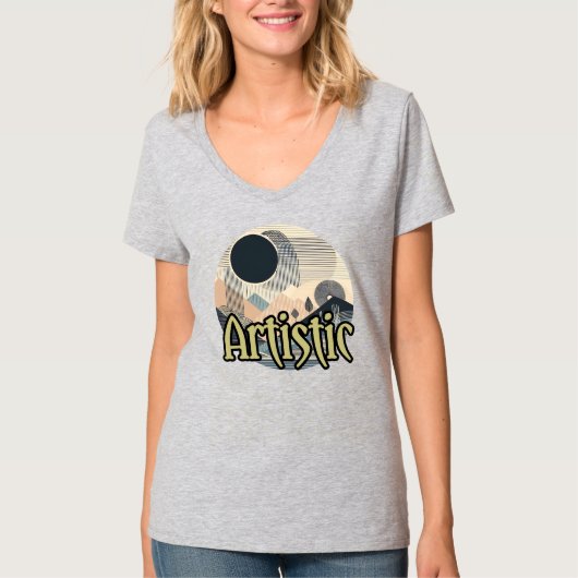 レディース ベーシック Vネック Tシャツ (正面)