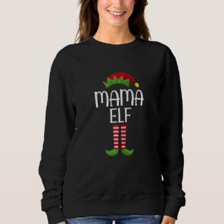 レディース ママエルフ ファミリーマッチング グループ クリスマスパジャマ スウェットシャツ